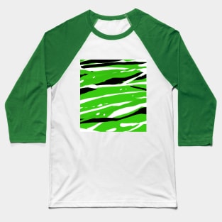 Green lines and splats Baseball T-Shirt